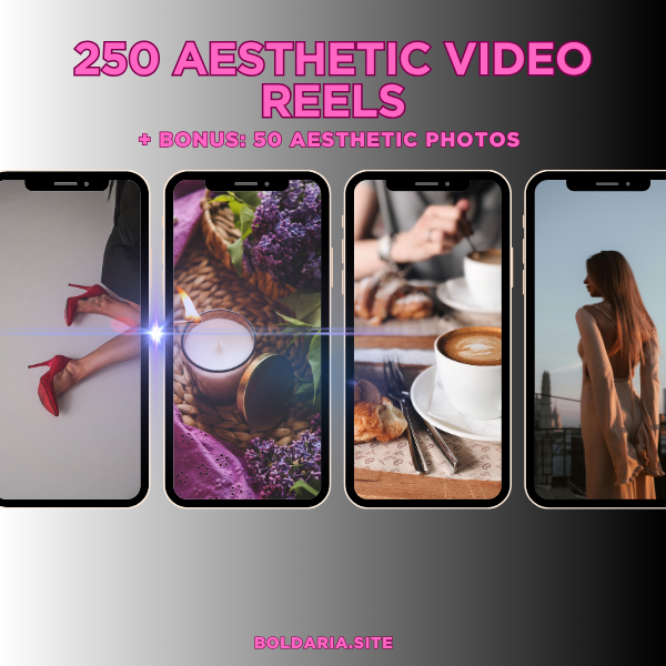 250 Aesthetic Video Reels | PLR + MRR Resell Rights
